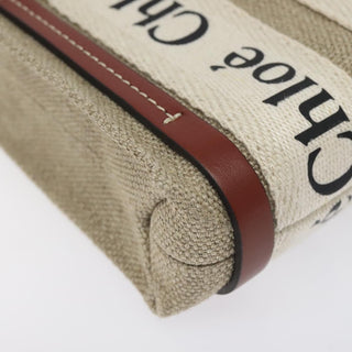 Chloe Woody Tote Canvas with Leather