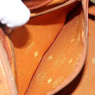 MCM Visetos Handbag Canvas and Leather