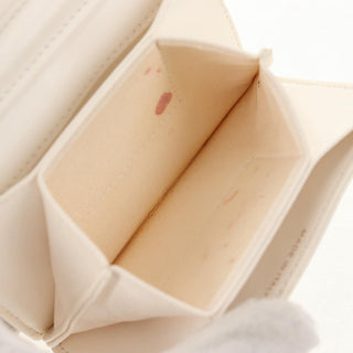 Chanel Camellia Bow Flap Card Holder with Chain Quilted Lambskin