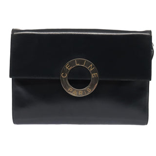 Celine Vintage Circle Logo Crossbody Bag Leather