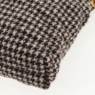 Chanel Tabatiere Kisslock Fold Over Bag Tweed with Quilted Calfskin