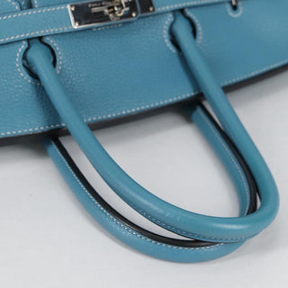Hermes Birkin Handbag Blue Togo with Palladium Hardware