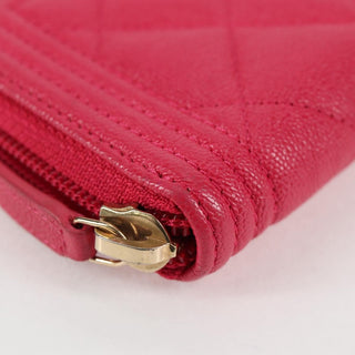 Chanel Compact Boy Wallet Caviar