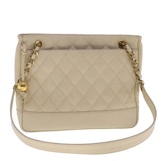 Chanel Vintage Slit Pocket Shoulder Bag Quilted Caviar