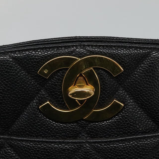 Chanel Vintage CC Lock Pocket Chain Tote Caviar