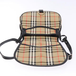 Burberry Flap Shoulder Bag Nova Check Coated Canvas