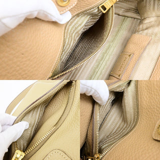 Prada Front Pocket Wing Convertible Tote Vitello Daino