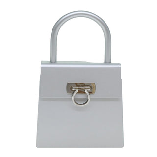 Salvatore Ferragamo Gancini Convertible Top Handle Bag STAINLESS STEEL