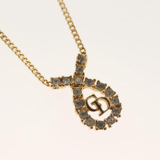Christian Dior CD Pendant Necklace Gold-plated