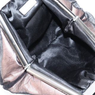 Chanel Drawstring Bucket Bag Chevron Patchwork Canvas