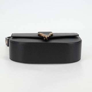 Versace Virtus Flap Messenger Bag Leather