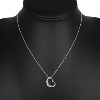 Tiffany & Co. Elsa Peretti Open Heart Pendant Necklace Sterling Silver