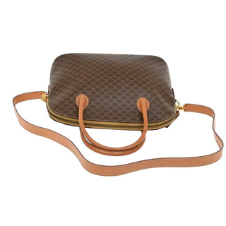 Celine Vintage Macadam Shoulder Bag Canvas