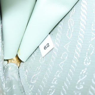 Prada Triangle Logo Zip Around Shoulder Bag Raffia and Leather