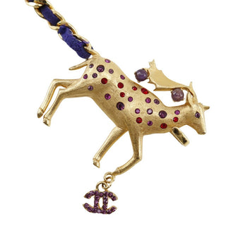 Chanel CC Twist Chain Belt Metal with Faux Pearl