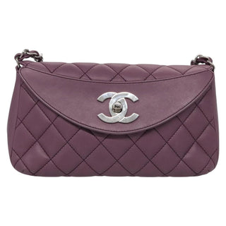 Chanel Crescent Chain Shoulder Bag Quilted Lambskin