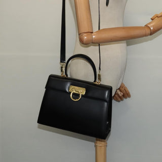 Salvatore Ferragamo Gancini Convertible Top Handle Bag Leather