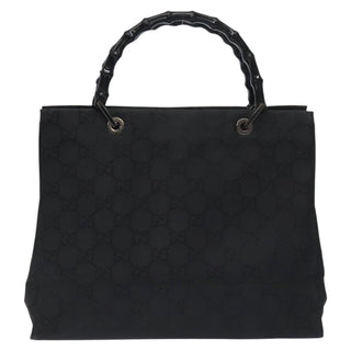 Gucci Vintage Bamboo Handle Tote GG Nylon