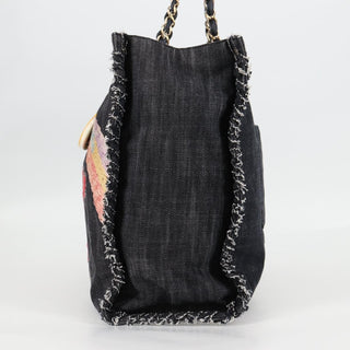Chanel Night Flight Tote Embroidered Denim