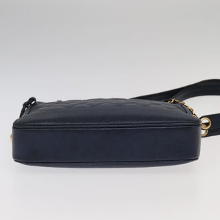 Chanel Vintage Stitched CC Shoulder Bag Caviar