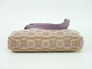 Salvatore Ferragamo Gancini Shoulder Bag Canvas