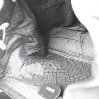 Gucci Vintage Bamboo Backpack Nylon and Patent Leather