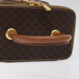 Celine Vintage Double Zip Vanity Case Macadam Coated Canvas