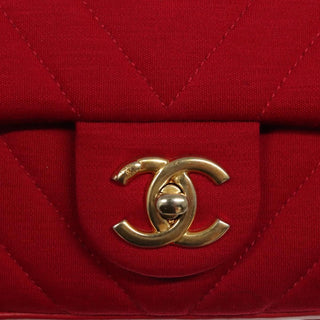 Chanel Classic Single Flap Bag Chevron Jersey