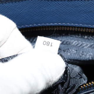 Prada Front Pocket Double Zip Lux Tote Saffiano Leather