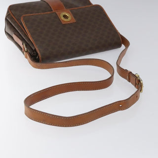 Celine Vintage Macadam Shoulder Bag Canvas and Leather