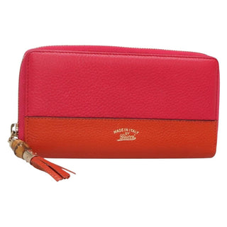 Gucci Bamboo Tassel Zip Wallet Leather