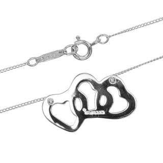 Tiffany & Co. Triple Heart Pendant Necklace Sterling Silver