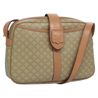 Celine Vintage Macadam Shoulder Bag Canvas and Leather