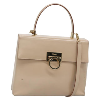 Salvatore Ferragamo Gancini Convertible Top Handle Bag Leather