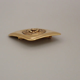 Chanel Vintage CC Diamond Brooch Metal
