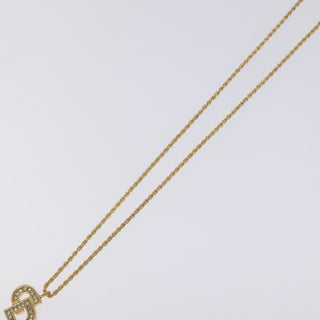 Christian Dior CD Pendant Necklace Gold-plated