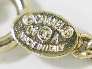 Chanel Vintage CC Pendant Necklace Metal