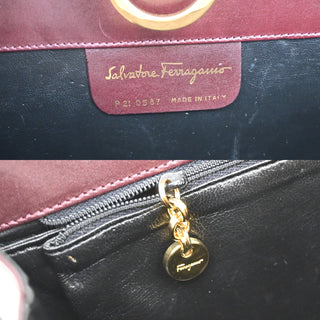 Salvatore Ferragamo Gancini Chain Shoulder bag Leather