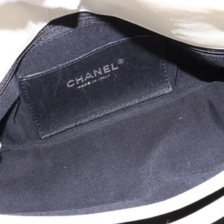 Chanel Just Mademoiselle Bag Woven Stitch Patent