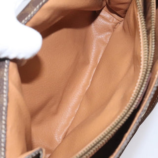 Celine Vintage Macadam Shoulder Bag Canvas and Leather