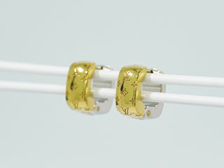 Louis Vuitton Bicolor Nanogram Hoop Earrings Metal