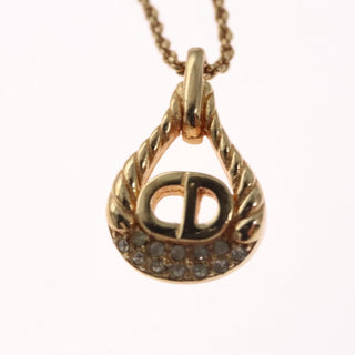 Christian Dior CD Pendant Necklace Metal