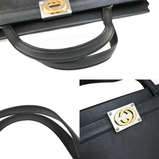 Gucci Linea Matisse Interlocking G Top Handle Tote Leather