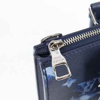 Louis Vuitton Sac Plat Zipped Bag Limited Edition Monogram Ink Watercolor Leather