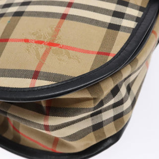 Burberry Flap Shoulder Bag Nova Check Coated Canvas