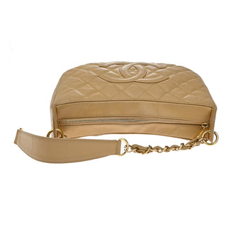 Chanel Logo Chain Shoulder Bag Leather