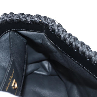 Salvatore Ferragamo Margot Satchel Braided Fabric