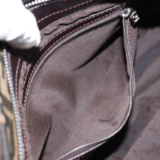Fendi Vintage Pocket Shoulder Bag Zucca Canvas