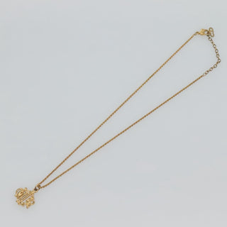 Christian Dior Logo Pendant Necklace Metal