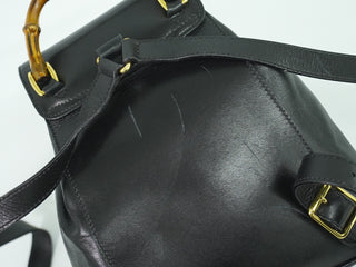 Gucci Vintage Bamboo Backpack Leather